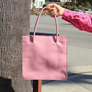 Maryam Nassir Zadeh Anais Square Pink Leather Tote Bag